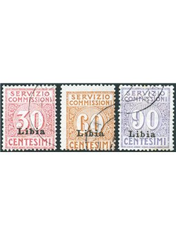 Libia 1915 Servizio commissioni serie n° 1/3 Cert. Biondi Cat. € 1.000 (U)