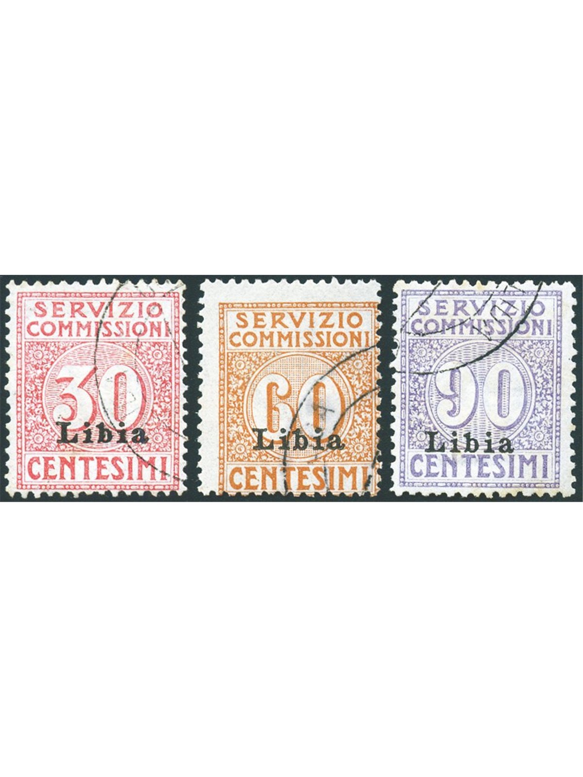 Libya 1915 Commission Service series no. 1/3 Cert. Biondi Cat. € 1,000 (U)