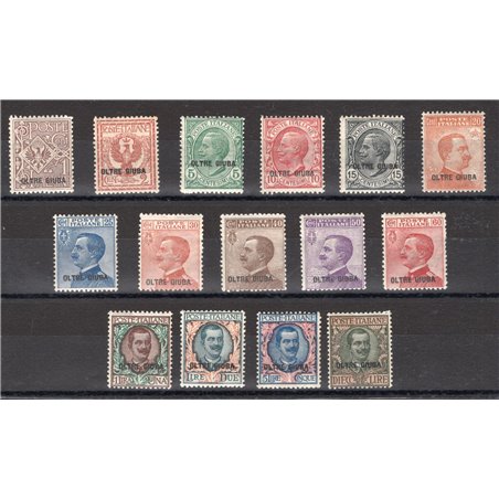 Oltre Giuba 1925 Soprast. serie n° 1/15 Cert. CiBaFil Cat. € 700 (*)