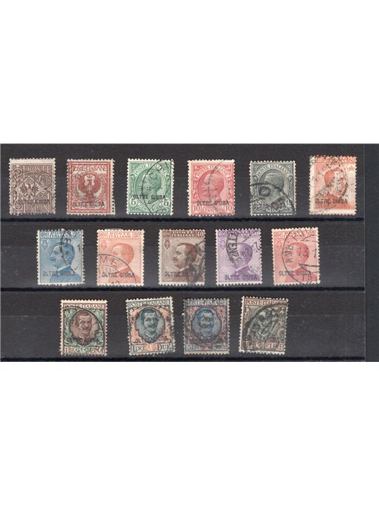 Oltre Giuba 1925 Overprint no. 1/15 Biondi certificate Cat. €850 (U)
