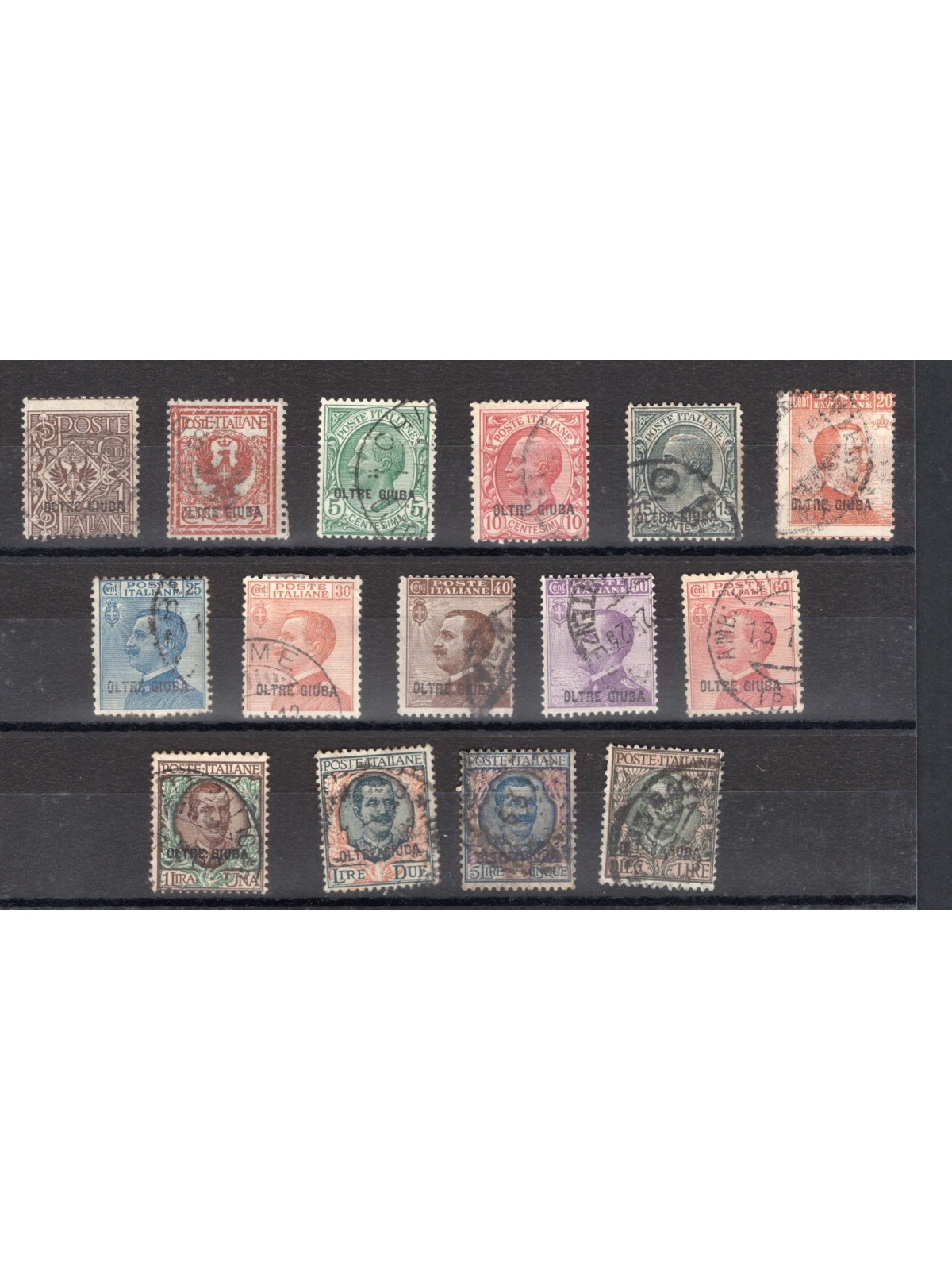 Oltre Giuba 1925 Soprast. n° 1/15 Cert. Biondi Cat. € 850 (U)