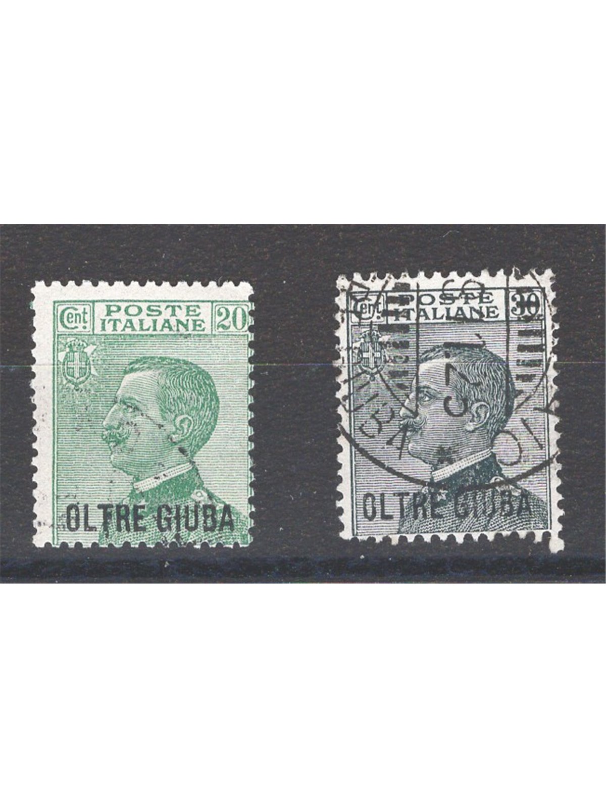 Oltre Giuba 1925 Michetti overprint series no. 16/17 Cat. €65 (U)