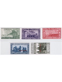 Oltre Giuba 1926 St Francis series no. 24/28 Cat. €75 (**)