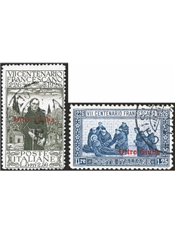 Oltre Giuba 1926 San Francesco serie n° 24/28 Cert. CiBaFil Cat. € 500 (U)