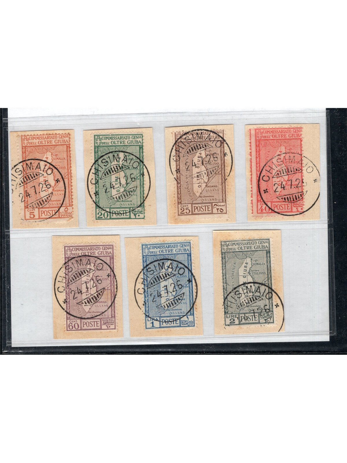 Oltre Giuba 1926 Annexation series no. 29/35 Cat. €325 (U/Fr)