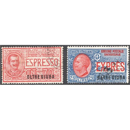 Oltre Giuba 1926 Espressi soprast. serie n° 1/2 Cat. € 375 (U)