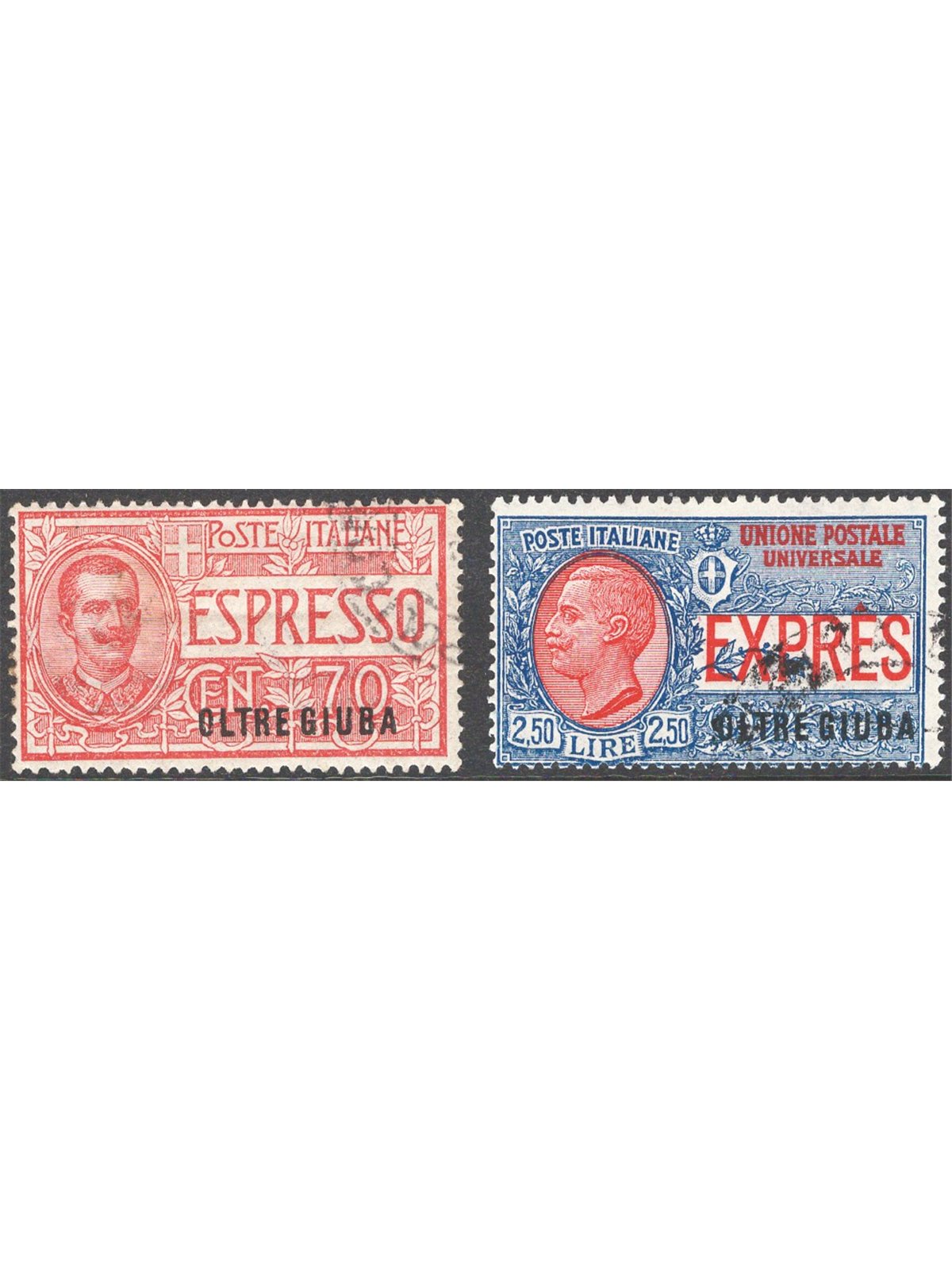 Oltre Giuba 1926 Espressi soprast. serie n° 1/2 Cat. € 375 (U)
