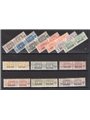 Oltre Giuba 1925 Pacchi postali soprast. serie n° 1/13 Cert. CiBaFil Cat. € 1.500 (*)