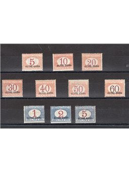 Oltre Giuba 1925 Overprinted tax stamp series no. 1/10 CiBaFil certified Cat. €1,300 (*)