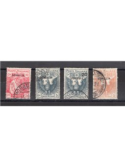 Somalia 1916 Red Cross series no. 19/22 CiBaFil certificate Cat. €320 (U)