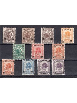 Somalia 1923 Elephants and Lions overprint series no. 34/44 Cat. €800 (**)