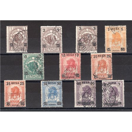 Somalia 1923 Elephants and Lions overprint series no. 34/44 CiBaFil Cert. Cat. €400 (U)