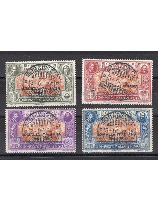 Somalia 1923 Propaganda Fide serie n° 45/48 Cert. CiBaFil Cat. € 350 (U)