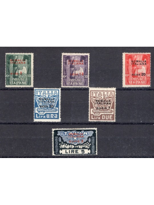 Somalia 1923 March on Rome series no. 49/54 Cert. CiBaFil Cat. €400 (**)