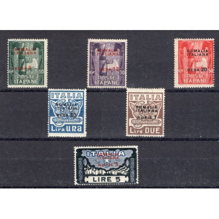 Somalia 1923 Marcia su Roma serie n° 49/54 Cert. CiBaFil Cat. € 400 (**)