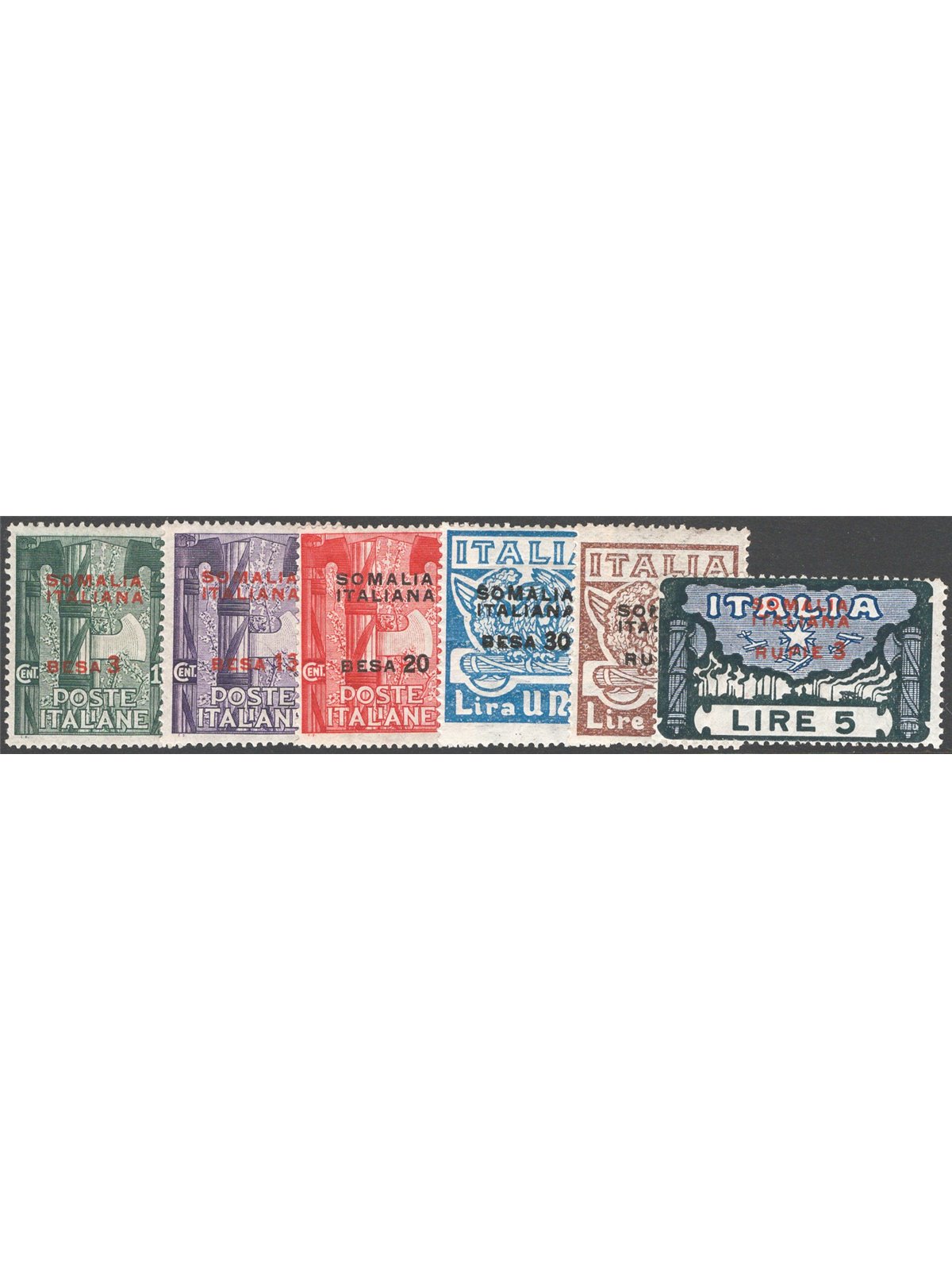 Somalia 1923 March on Rome series no. 49/54 Cat. €160 (*)