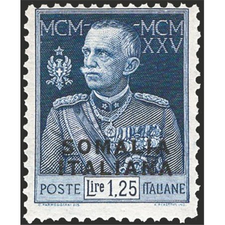 Somalia 1926 Giubileo 1,25 £ dent. 11 n° 69 Cert. CiBaFil Cat. € 2.250 (*)