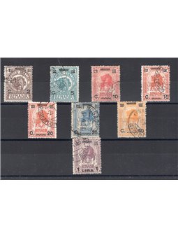 Somalia 1926 Elephants and Lions overprint series no. 73/80 Biondi certificate Cat. €300 (U)