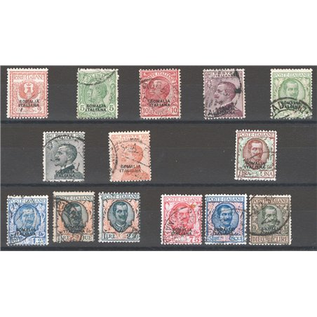 Somalia 1926/30 Vitt. Emanuele serie n° 92/104 Cert. CiBaFil Cat. € 500 (U)