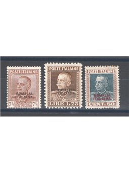 Somalia 1928 Vitt. Emanuele con soprast. del 2° tipo serie n° 116/18 Cert. Biondi Cat. € 700 (**)