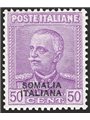 Somalia 1930 Giubileo 50 c. lilla n° 139 con ottima centratura Cert. CiBaFil Cat. € 550 (**)