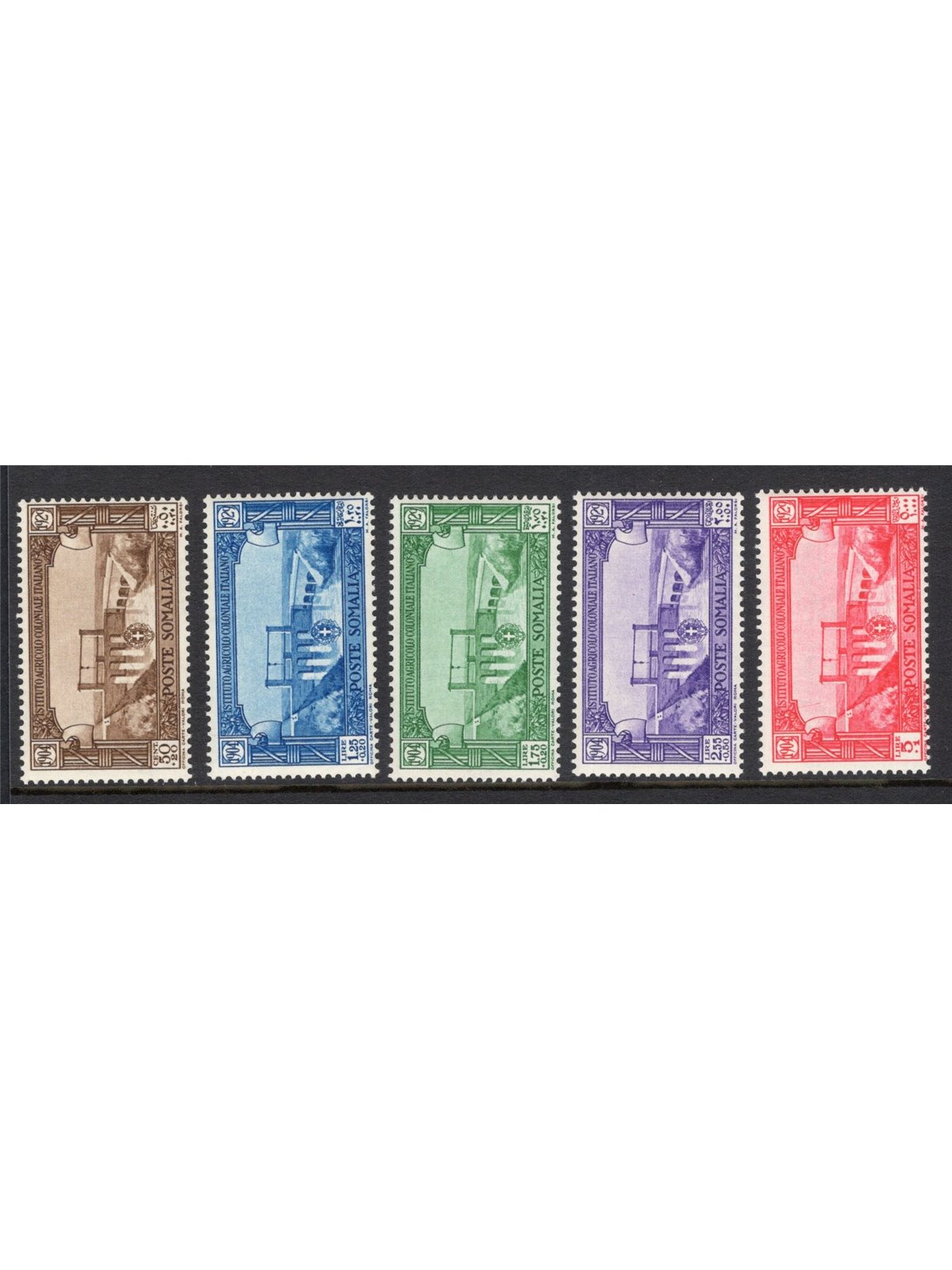 Somalia 1930 Istituto Agricolo Coloniale serie n° 144/48 Cat. € 165 (**)