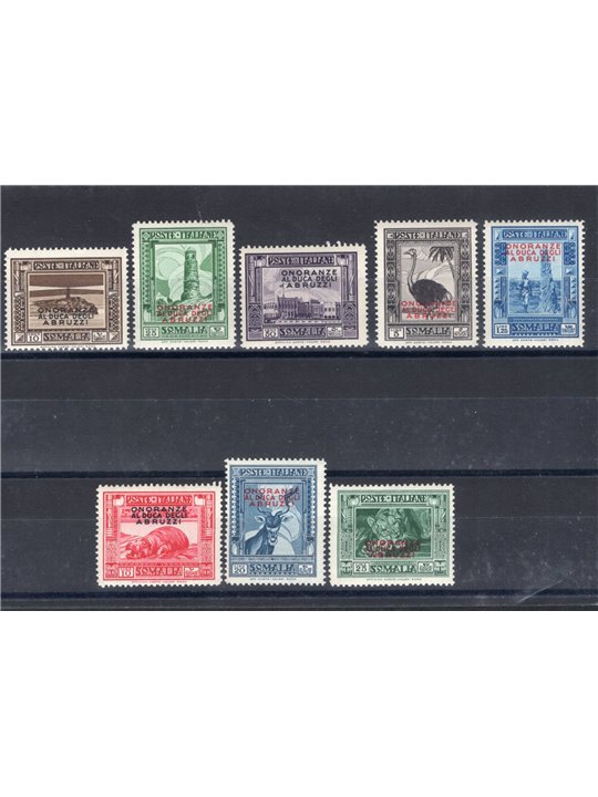 Somalia 1934 Duca degli Abruzzi serie n° 185/92 Cert. Biondi Cat. € 850 (**)