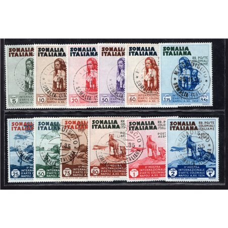 Somalia 1934 Colonial Art Exhibition series no. 193/98 + P.A. 1/6 CiBaFil certified Cat. €400 (U)
