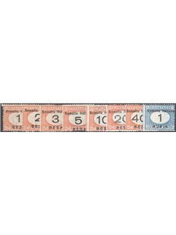 Somalia 1923 Tax stamp with overprint serial no. 33/40 Cat. €150 (**)