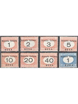 Somalia 1923 Tax stamp with overprint serial no. 33/40 Cat. €75 (*)