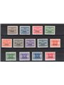 Somalia 1934 Segnatasse con soprast. serie n° 52/64 Cert. CiBaFil Cat. € 540 (*)