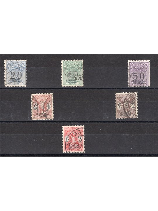 Somalia 1926 Tax stamp (money order) with overprint serial no. 7/12 certified by Biondi Cat. €1,500 (U)