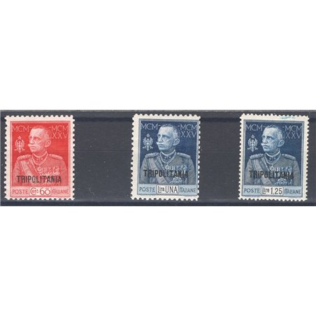 Tripolitania 1926 Giubileo del Re serie n° 23/24 + 27 Cat. € 75 (**)