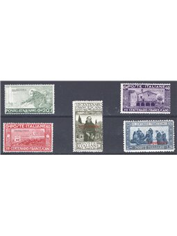 Tripolitania 1926 St Francis series nos. 28/32 Cat. € 75 (**)