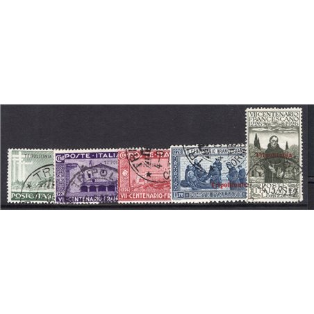Tripolitania 1926 St Francis series nos. 28/32 Cat. €220 (U)