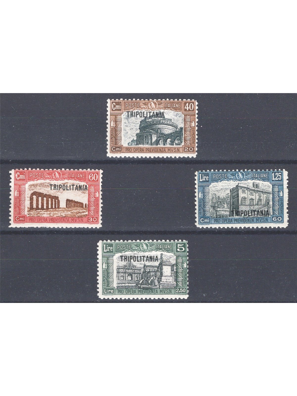 Tripolitania 1927 Milizia I serie n° 39/42 Cat. € 60 (**)