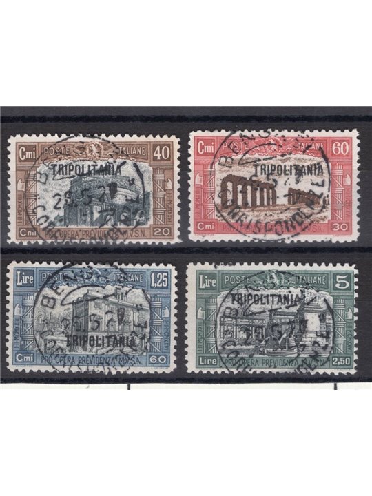 Tripolitania 1927 Milizia I serie n° 39/42 Cert. CiBaFil Cat. € 320 (U)