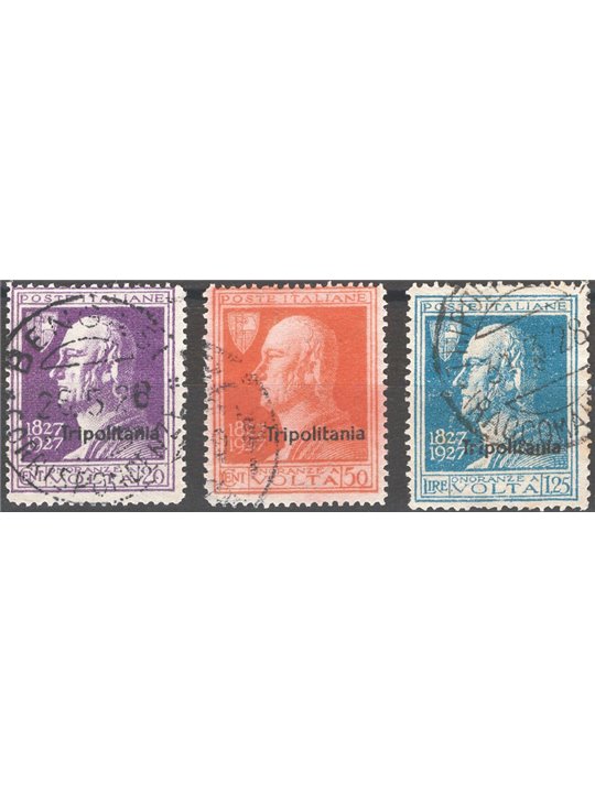 Tripolitania 1927 Volta series no. 43/45 Cat. €180 (U)