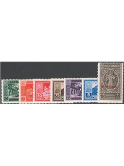 Tripolitania 1929 Montecassino serie n° 54/60 Cat. € 120 (*)