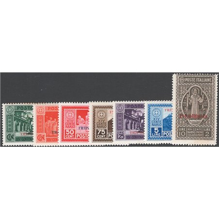 Tripolitania 1929 Montecassino serie n° 54/60 Cat. € 120 (*)