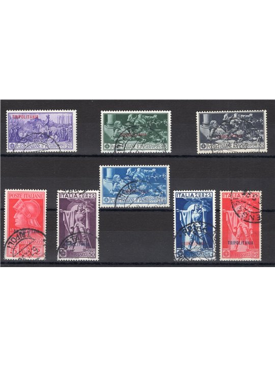 Tripolitania 1930 Ferrucci serie n° 64/68 + P.A. 1/3 Cat. € 350 (U)