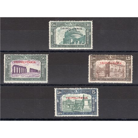 Tripolitania 1930 Milizia III serie n° 69/72 Cert. CiBaFil Cat. € 400 (*)