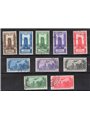 Tripolitania 1930/31 Pro Colonial Agricultural Institute series no. 73/77 + P.A. 17/21 with special philatelic cancellations Cat