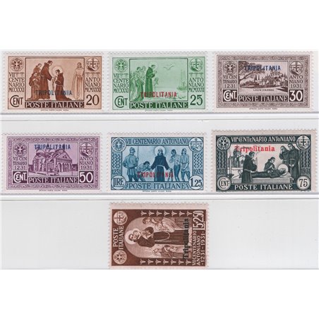 Tripolitania 1931 S. Antonio serie n° 87/93 Cat. € 85 (**)