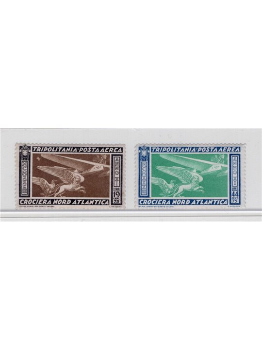 Tripolitania 1933 P.A. Crociera Balbo serie n° 28/29 Cat. € 175 (**)