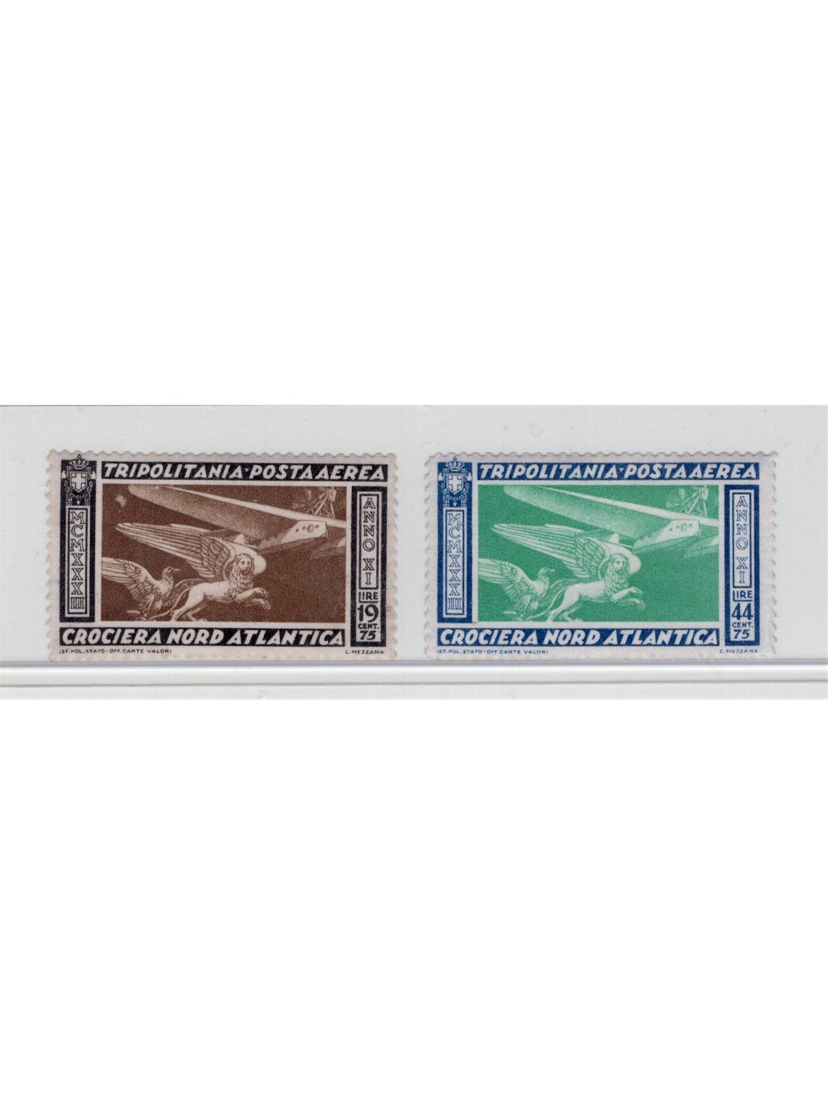 Tripolitania 1933 P.A. Crociera Balbo serie n° 28/29 Cat. € 175 (**)