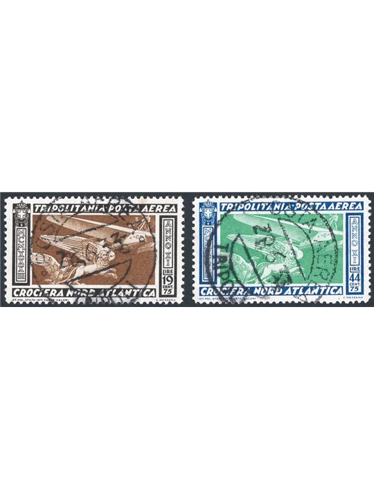 Tripolitania 1933 P.A. Crociera Balbo serie n° 28/29 Cert. CiBaFil Cat. € 1.650 (U)