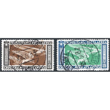 Tripolitania 1933 P.A. Crociera Balbo serie n° 28/29 Cert. CiBaFil Cat. € 1.650 (U)