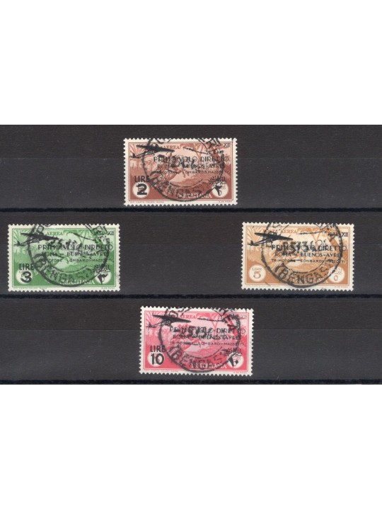 Tripolitania 1934 P.A. 1° Volo Roma Buenos Aires serie n° 30/33 Cert. CiBaFil Cat. € 500 (U)