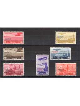 Tripolitania 1934 P.A. Oasis Circuit series no. 34/40. Signed Bolaffi certified by CiBaFil Cat. €3,500 (**)